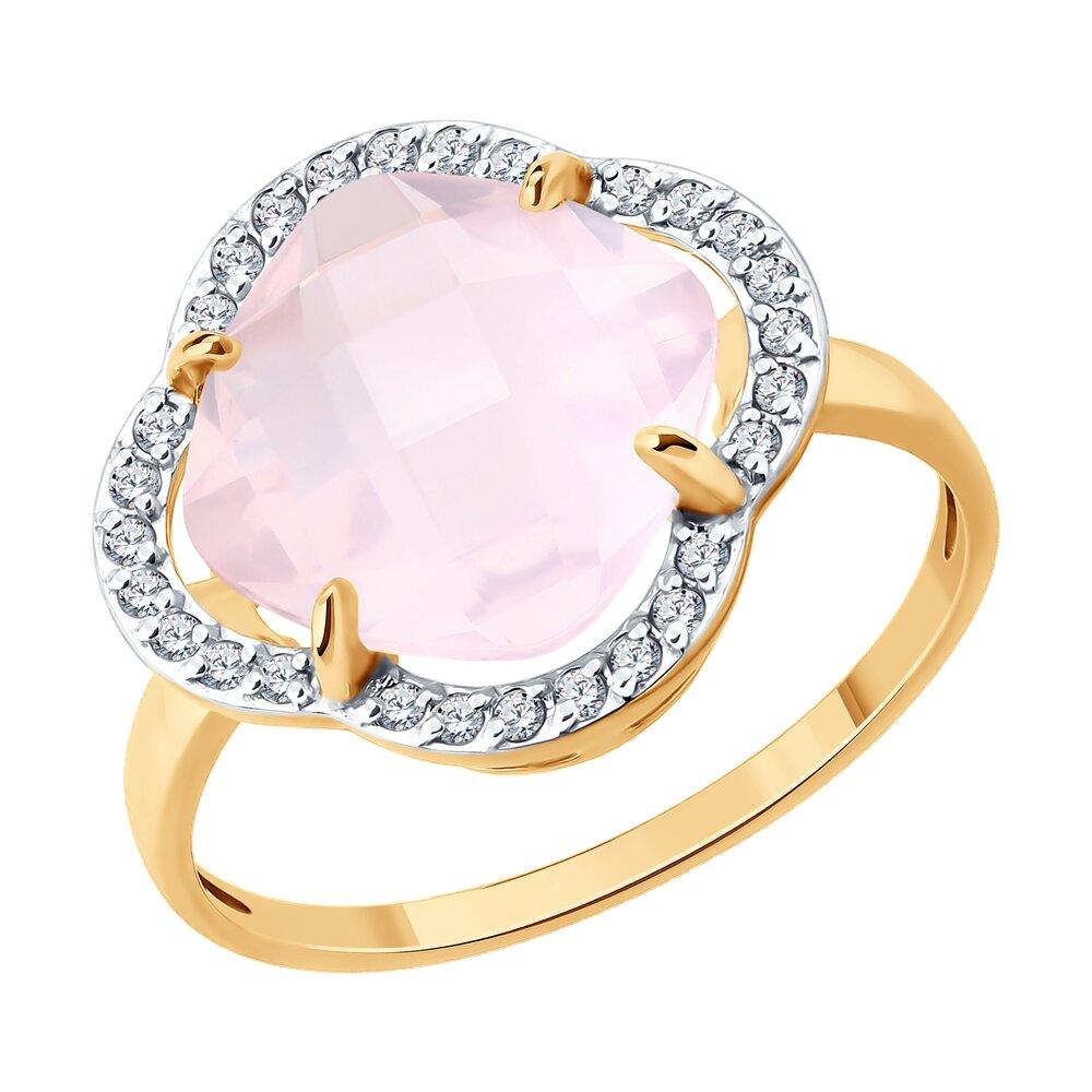 Кольцо декоративное, красное золото 585 проба, вставка фианит/кварц (Россия) — от 1437.48 руб. в сети магазинов 7 карат забронировать в магазине Кольцо декоративное, красное золото 585 проба, вставка фианит/кварц