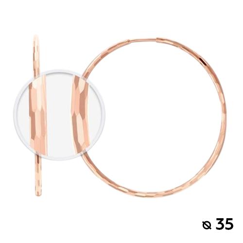 Серьги конго, красное золото 585 проба (Беларусь) — от 1052.85 руб. в сети магазинов 7 карат забронировать в магазине Серьги конго, красное золото 585 проба