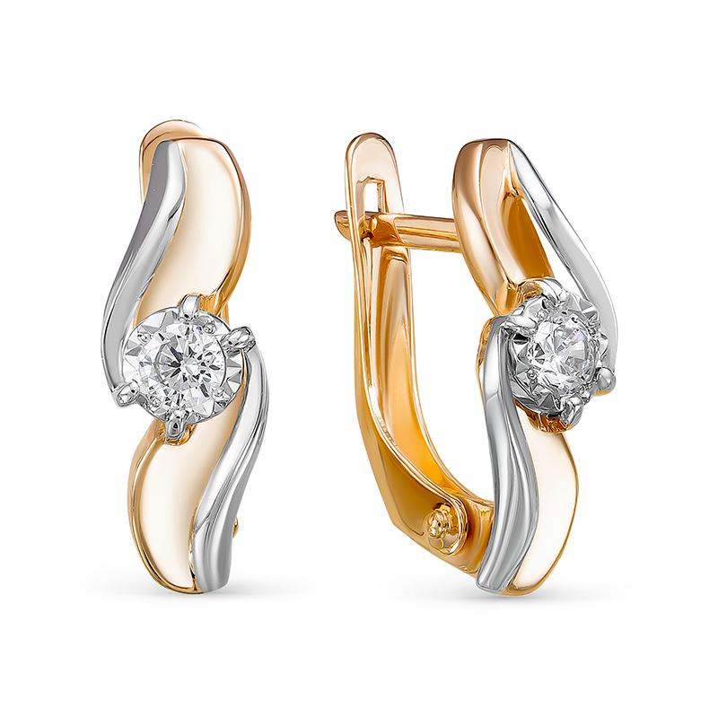 Серьги с английским замком DELTA, красное золото 585 проба, вставка фианит (DELTA, Россия) — от 1157.73 руб. в сети магазинов 7 карат забронировать в магазине Серьги с английским замком DELTA, красное золото 585 проба, вставка фианит (DELTA, Россия)