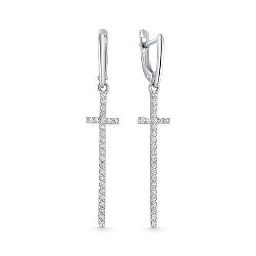 Серьги длинные Zlato, серебро 925 проба, вставка фианит (Zlato, Россия) — от 135.42 руб. в сети магазинов 7 карат забронировать в магазине Серьги длинные Zlato, серебро 925 проба, вставка фианит (Zlato, Россия)