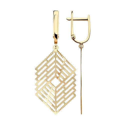 Серьги длинные SOKOLOV, красное золото 585 проба (SOKOLOV, Россия) — от 1621.84 руб. в сети магазинов 7 карат забронировать в магазине Серьги длинные SOKOLOV, красное золото 585 проба