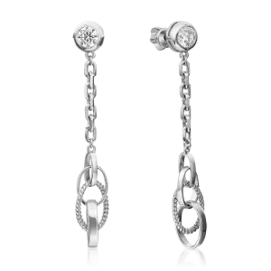 Серьги Платина серебро 02-4524-00-401-0200-69 (Platina Jewellery, Россия)