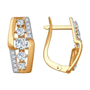 Серьги  золото 027701-4 (Sokolov и Diamant, Россия)