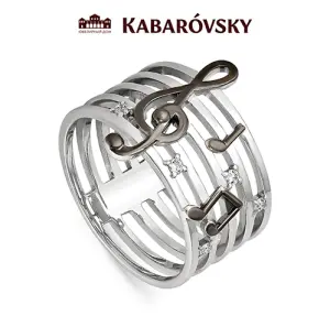 Кольцо  серебро 1-024-8189 (KABAROVSKY, Россия)