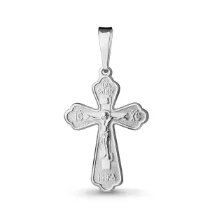 Крест  серебро 10002.5 (Аквамарин, Россия)
