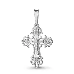 Крест  серебро 10041.5 (Аквамарин, Россия)
