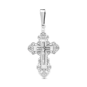Крест  серебро 10056.5 (Аквамарин, Россия)