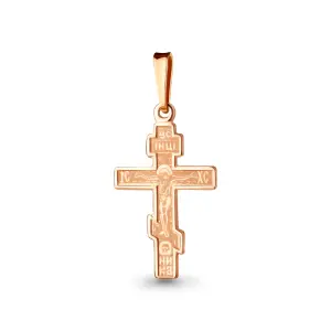Крест  золото 10138.1 (Аквамарин, Россия)
