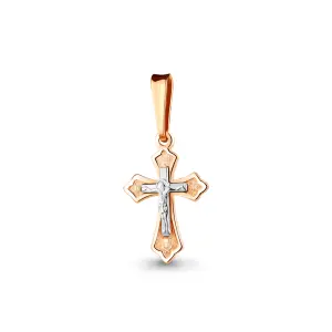 Крест  золото 10197.1 (Аквамарин, Россия)