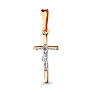Крест  золото 10199.1 (Аквамарин, Россия)