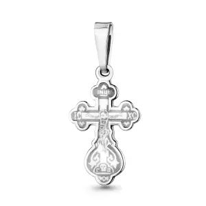 Крест Аквамарин серебро 10207.5 (Аквамарин, Россия)