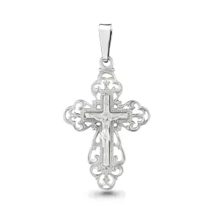 Крест  серебро 10225.5 (Аквамарин, Россия)