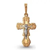 Крест  золото 10226.1 (Аквамарин, Россия)