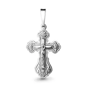 Крест  серебро 10240.5 (Аквамарин, Россия)