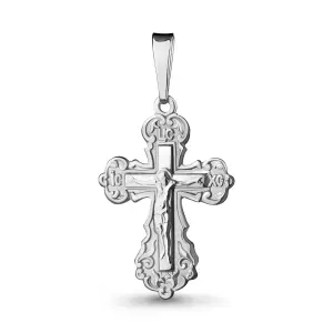 Крест Аквамарин серебро 10241.5 (Аквамарин, Россия)