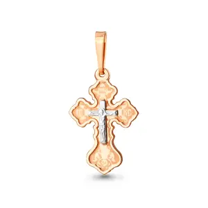 Крест Аквамарин золото 10308.1 (Аквамарин, Россия)