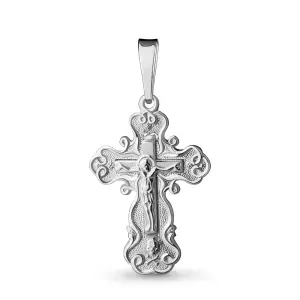 Крест  серебро 10348.5 (Аквамарин, Россия)