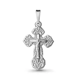 Крест  серебро 10365.5 (Аквамарин, Россия)