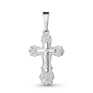 Крест  серебро 10425.5 (Аквамарин, Россия)