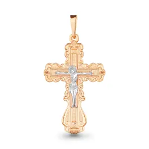 Крест  золото 10622.1 (Аквамарин, Россия)