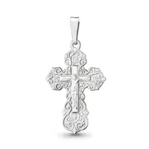 Крест Аквамарин серебро 10690.5 (Аквамарин, Россия)