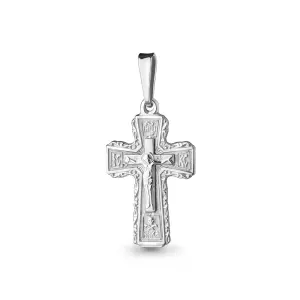 Крест  серебро 10803.5 (Аквамарин, Россия)