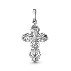 Крест Аквамарин серебро 11167.5 (Аквамарин, Россия)