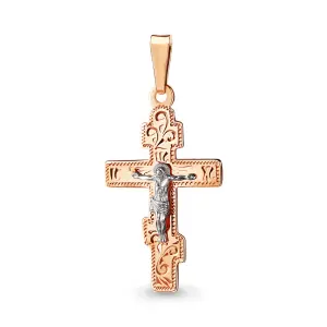 Крест  золото 11383.1 (Аквамарин, Россия)