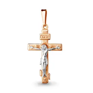 Крест  золото 11420.1 (Аквамарин, Россия)