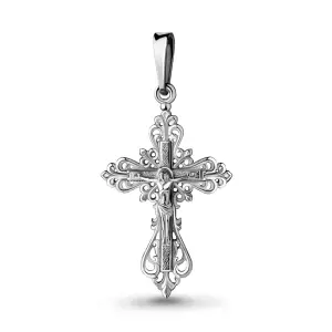 Крест Аквамарин серебро 11863.5 (Аквамарин, Россия)