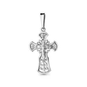 Крест  серебро 11995.5 (Аквамарин, Россия)