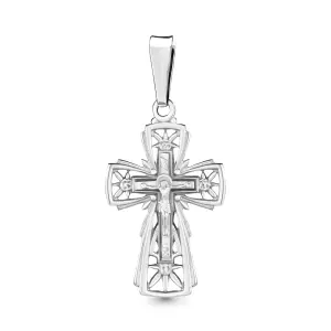 Крест  серебро 12024.5 (Аквамарин, Россия)