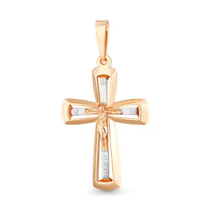 Крест  золото 12097.1 (Аквамарин, Россия)