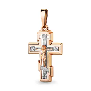 Крест  золото 12194.1 (Аквамарин, Россия)