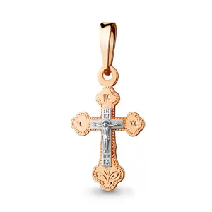Крест  золото 12710.1 (Аквамарин, Россия)