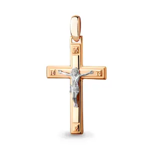 Крест  золото 12814.1 (Аквамарин, Россия)