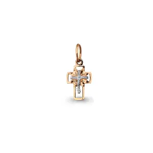 Крест  золото 14609.1 (Аквамарин, Россия)