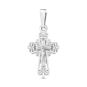 Крест  серебро 20472А.5 (Аквамарин, Россия)