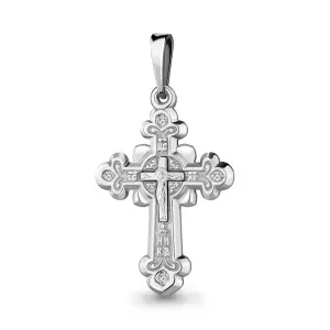 Крест  серебро 22151.5 (Аквамарин, Россия)