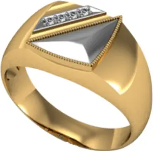 Кольцо мужское  золото 50-02-517 (СТАТУС, Россия)