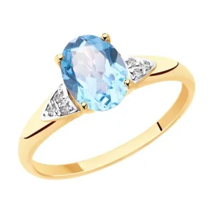 Кольцо  золото 51-310-00216-1 (Diamant, Россия)