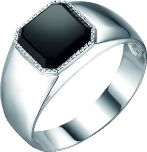 Кольцо мужское  серебро 54-66-011 (СТАТУС, Россия)