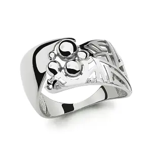 Кольцо  серебро 54493.5 (Аквамарин, Россия)