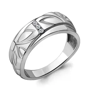Кольцо  серебро 68557А.5 (Аквамарин, Россия)