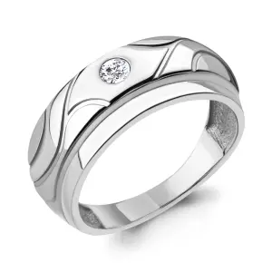 Кольцо  серебро 68559А.5 (Аквамарин, Россия)