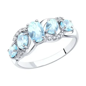 Кольцо  серебро 92011008 (Sokolov и Diamant, Россия)