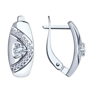 Серьги  серебро 94023415 (Sokolov и Diamant, Россия)