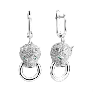 Серьги  серебро CZ-E04000-X-W-EM-B-W (Fresh Jewellery, Россия)
