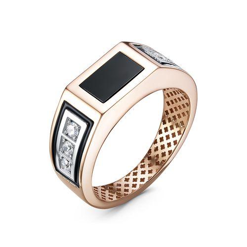 Кольцо печатка Berger, красное золото 585 проба, вставка фианит/оникс (Berger, Россия) — от 2582.80 руб. в сети магазинов 7 карат забронировать в магазине Кольцо печатка Berger, красное золото 585 проба, вставка фианит/оникс
