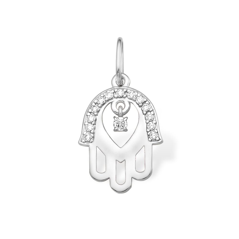 Подвеска Рука Фатимы, серебро 925 проба, вставка фианит (Efremov, Россия) — от 67.52 руб. в сети магазинов 7 карат забронировать в магазине Подвеска Рука Фатимы, серебро 925 проба, вставка фианит